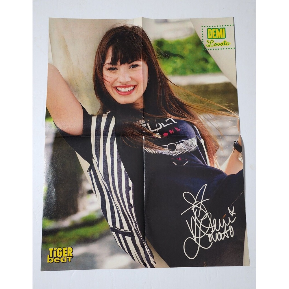 Demi Lovato Jonas Brothers Double Sided Vintage Poster Clipping 20x16 Tiger Beat